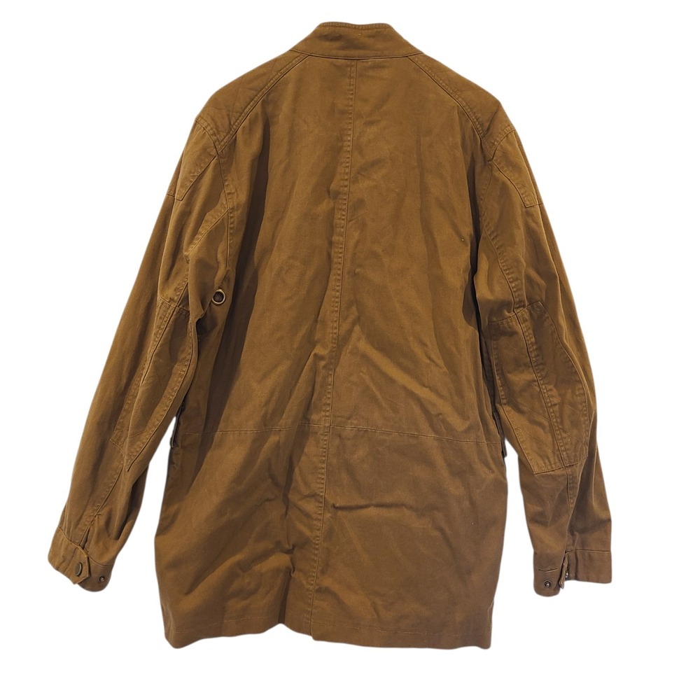J. Peterman Brown Field Military Utility Barn‎ Chore Jacket Men's Medium Zip - Picture 8 of 11